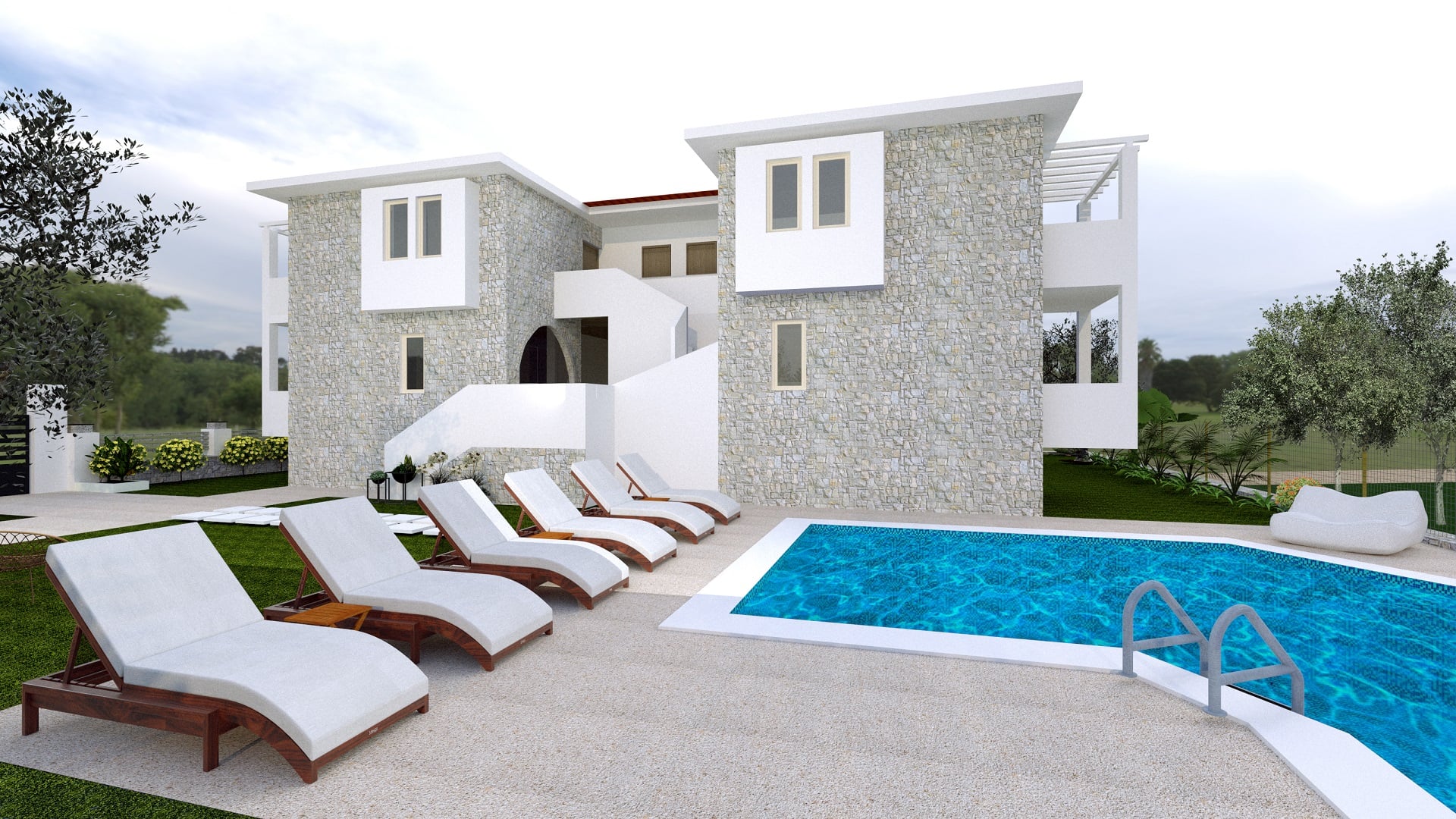 Luminous Luxury Apartments Exterior Design 