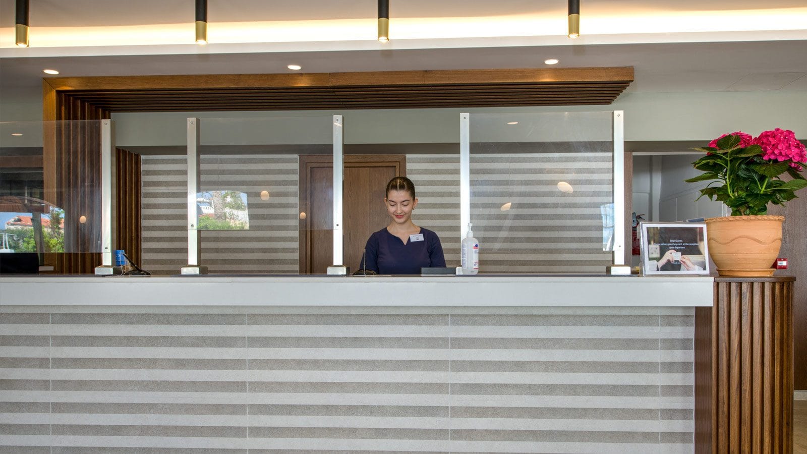 a person sitting at a desk