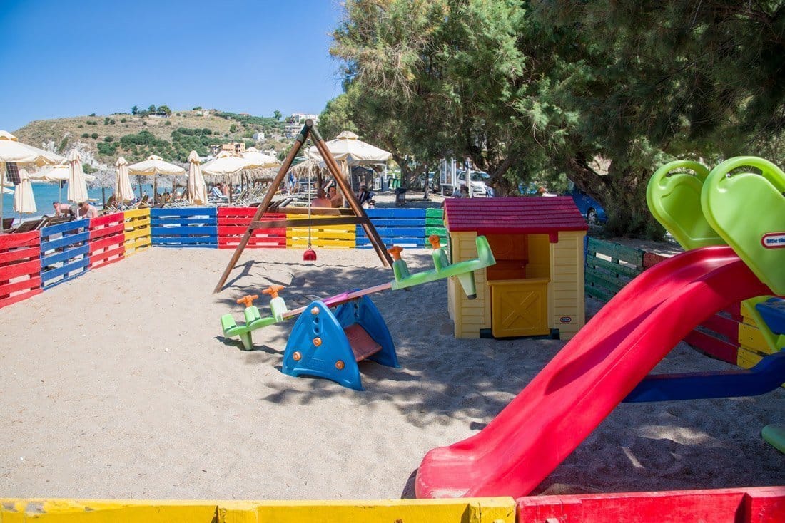 a playground with a slide