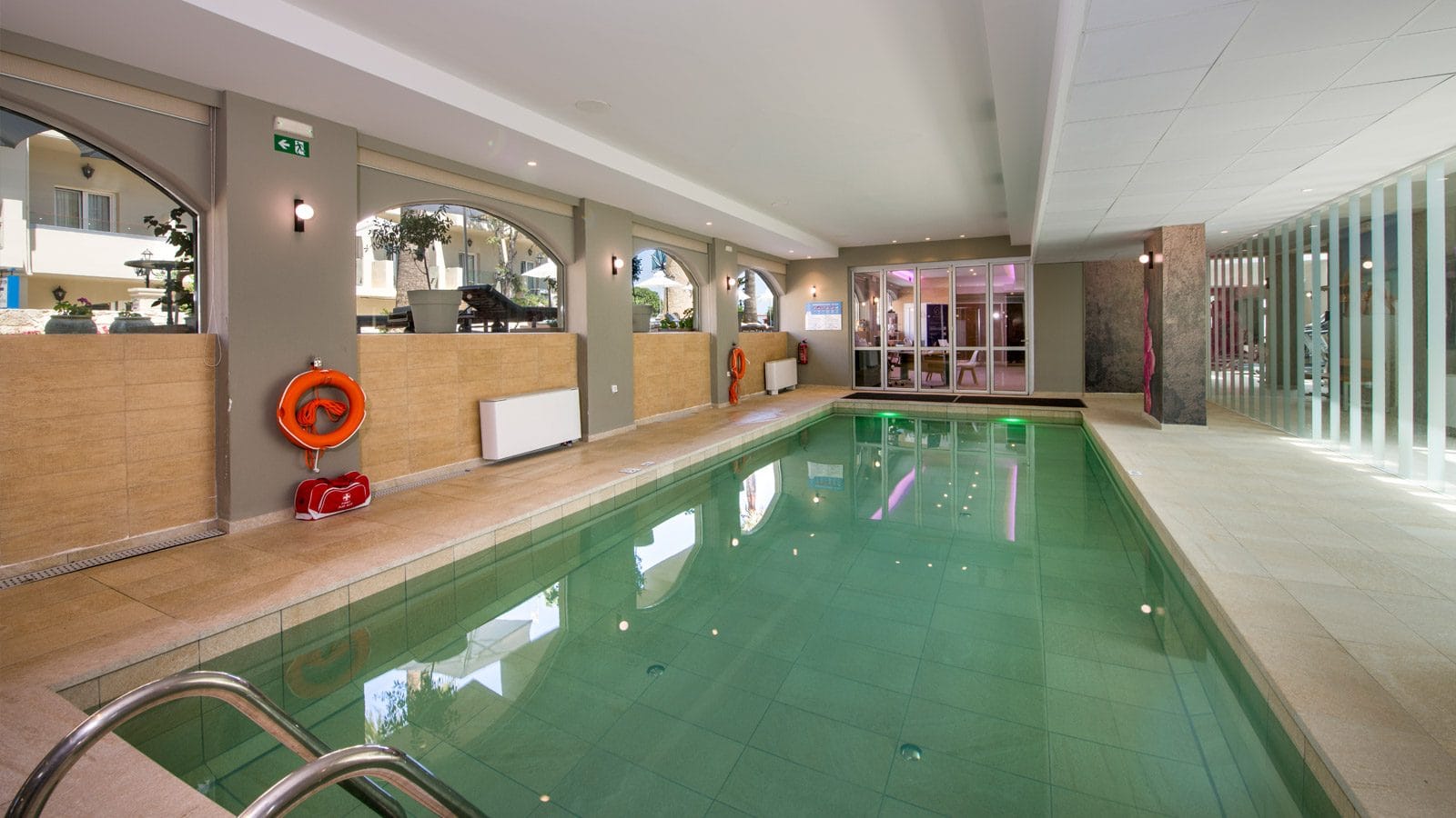 a pool table in a room