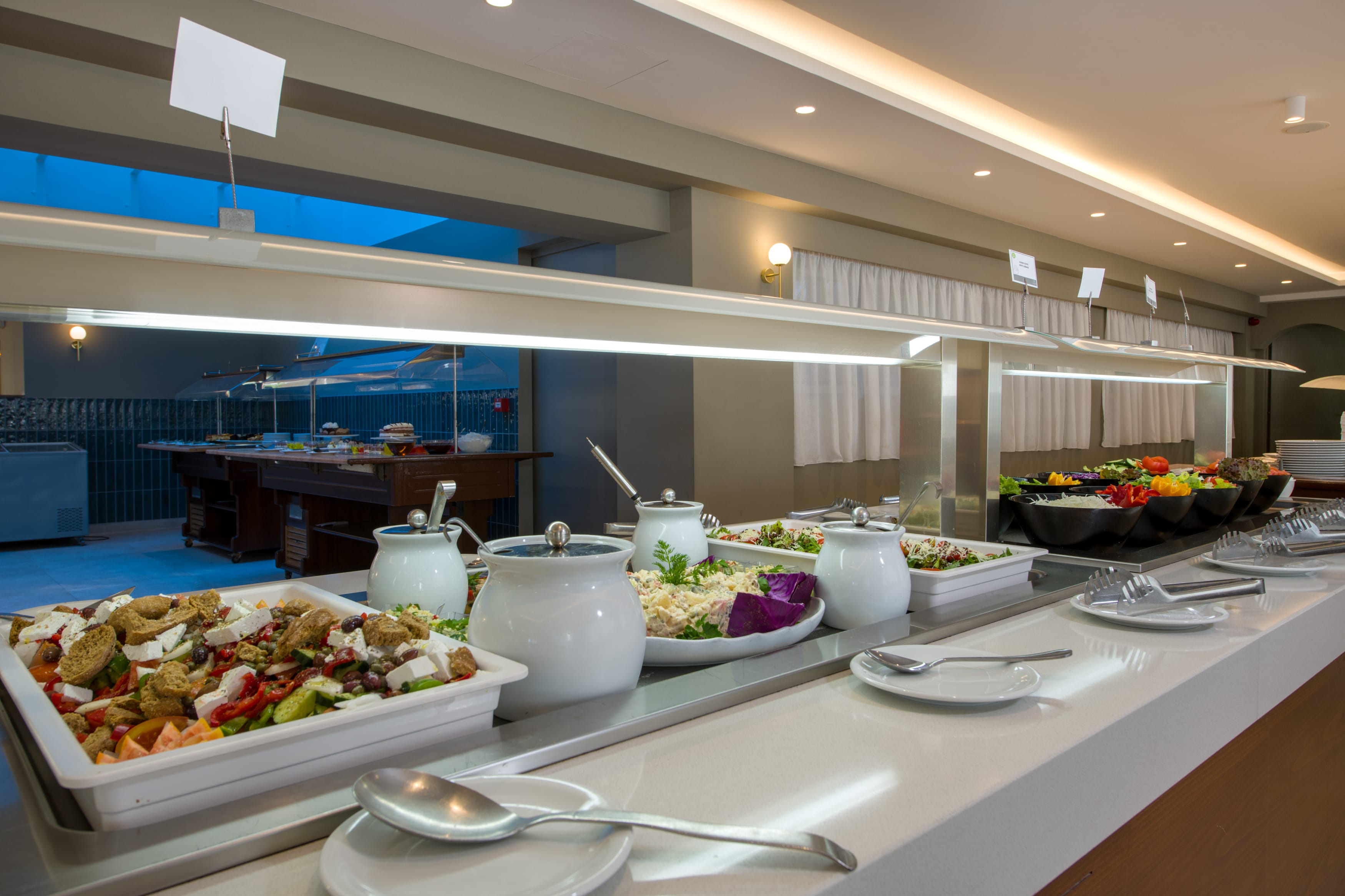 a large table with food on it